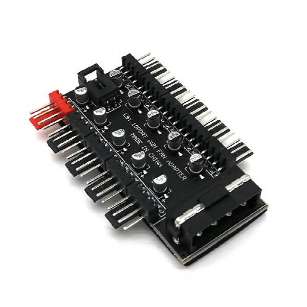 조이쿨 쿨러 PWM 4핀 10분배 팬 컨트롤러/팬허브/IDE(4핀) 전원공급/4핀 PWM 10포트 확장 분배/3핀-4핀 사용가능 3,700원