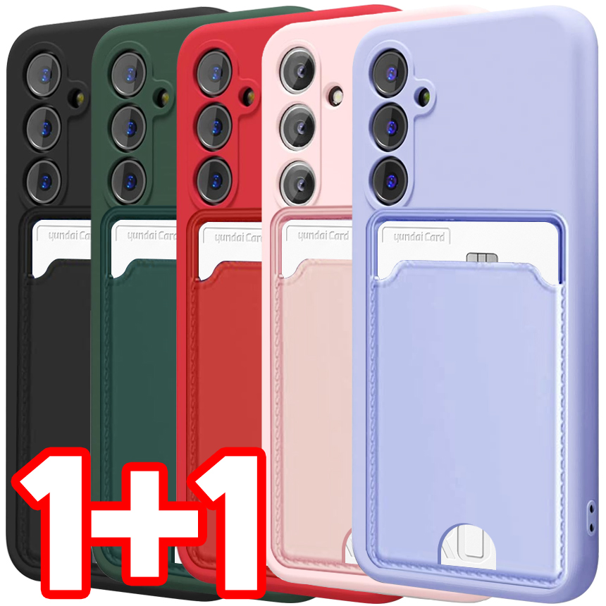 벌크온 1+1 갤럭시 와이드8 M16 카드 수납 포켓 카메라 보호 풀커버 실리콘 컬러 휴대폰 케이스 8,450원