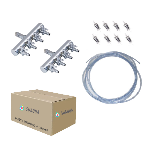 수아쿠아 브로와용T자 스텐분지 4구 호스 세트 25,000원