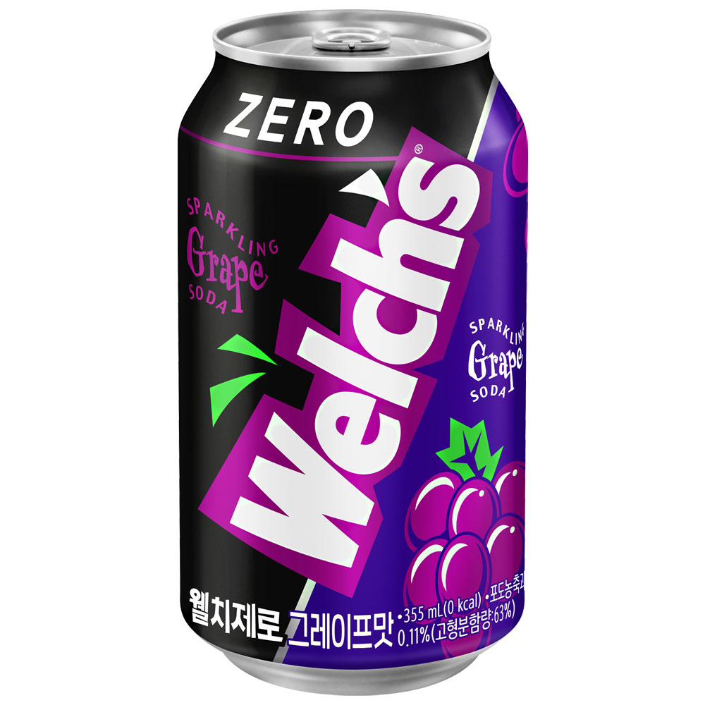 한국BS 웰치스 제로 그레이프맛 캔, 355ml, 1개 3,810원