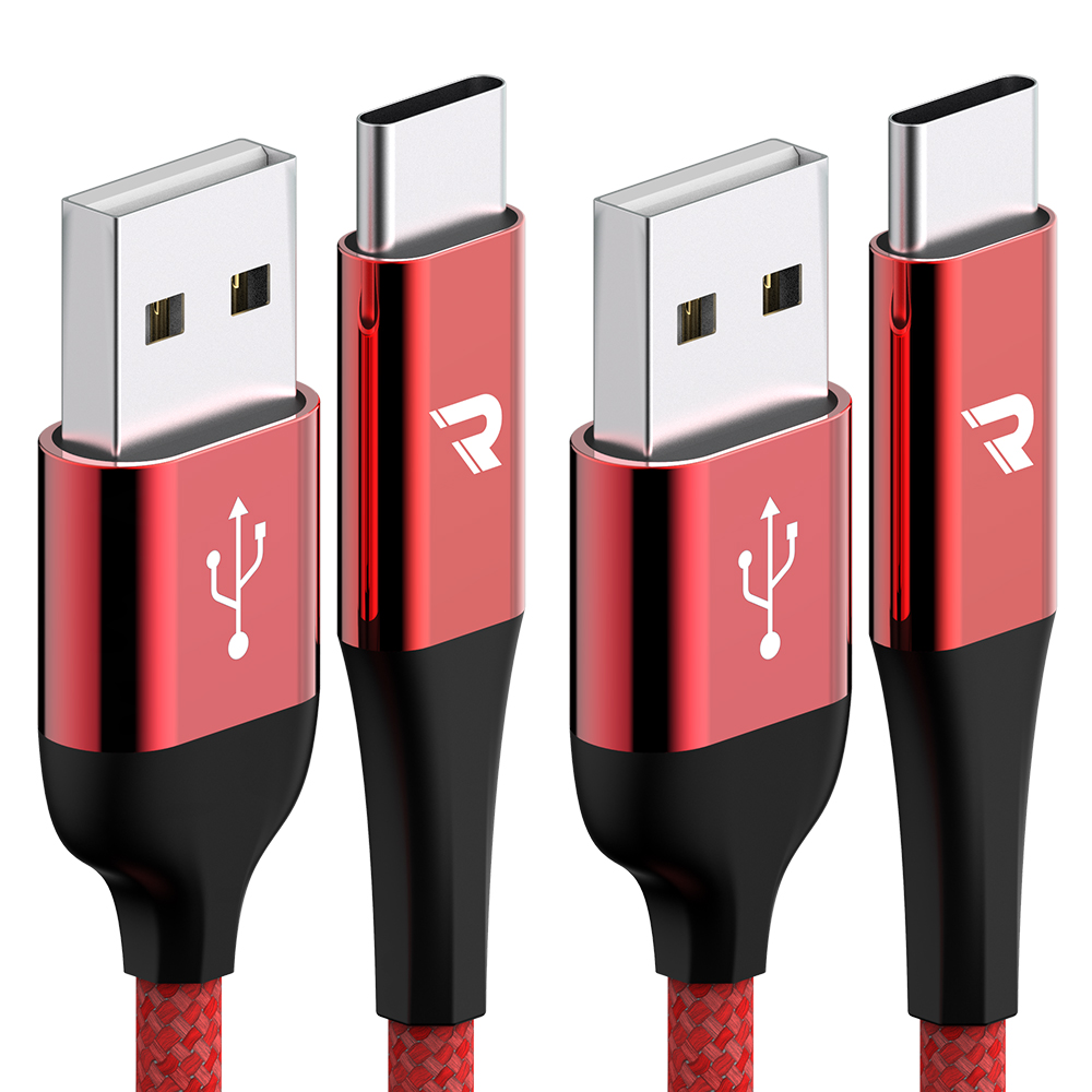 로랜텍 C타입 메탈 고속충전 패브릭 케이블 1.2m + 2.4m 세트, 레드, 1세트 5,130원