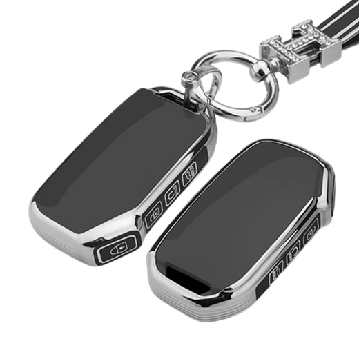 키에티 기아 호환 더뉴 레이 페이스리프트 4버튼 키케이스 + H큐빅 키체인, 실버-블랙 23,900원