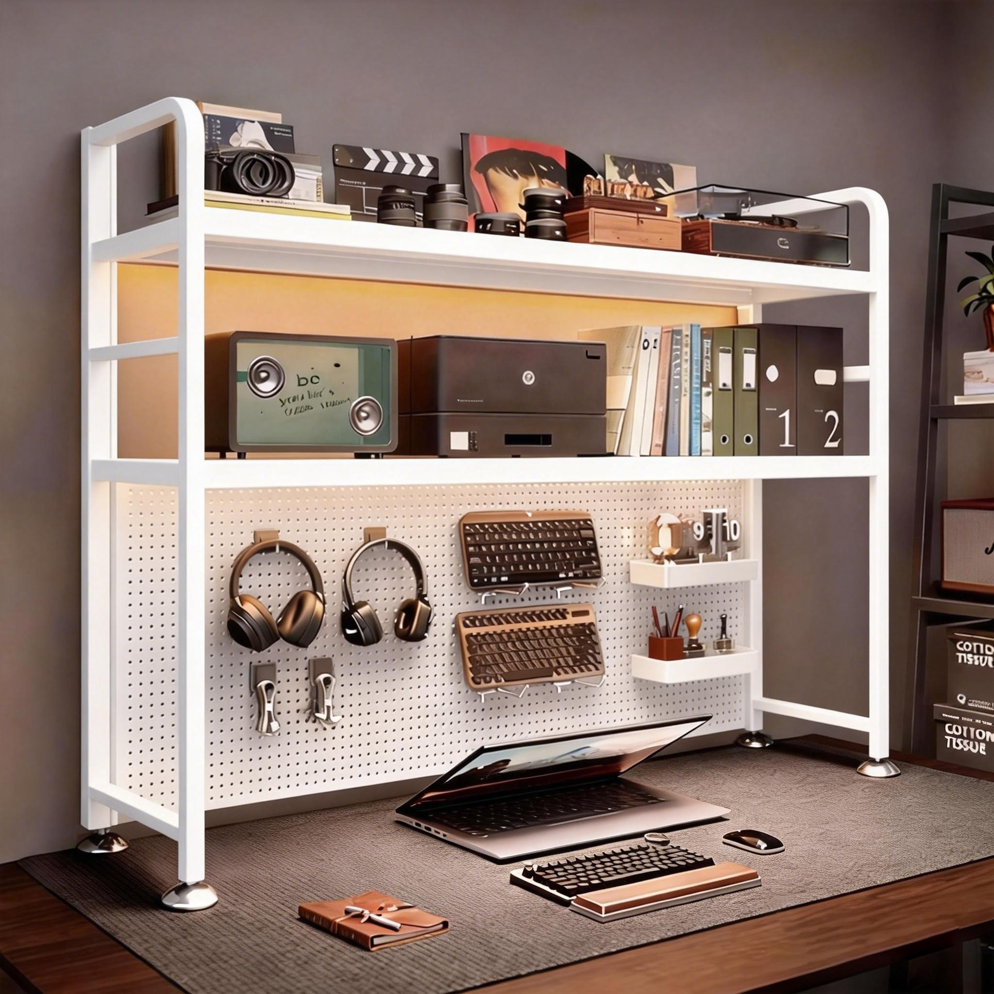 SeekFun 컴퓨터 테이블 선반 튼튼한 타공판 책상 수납 정리대 철제 빅사이즈 대형 벽선반 49,900원