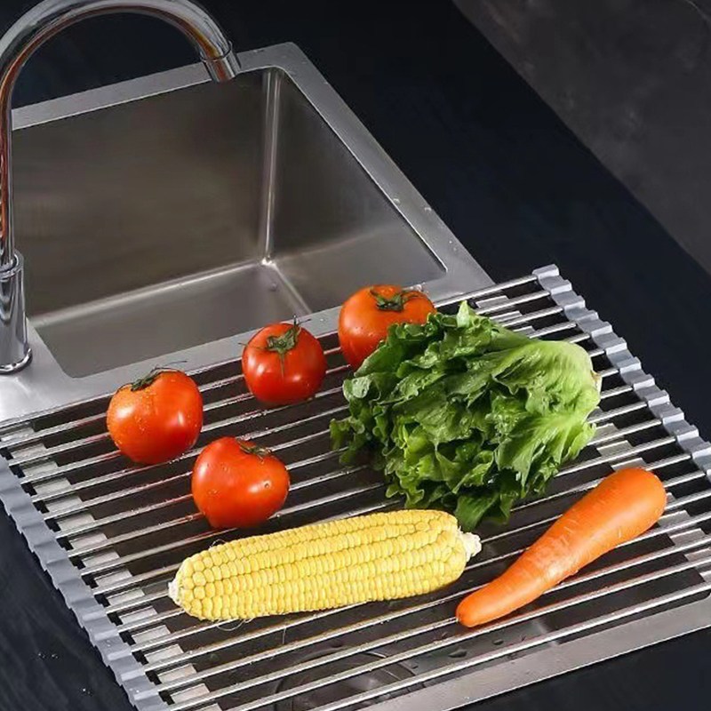 마벨인홈 주방 싱크대 식기 물빠짐 건조 롤링 선반, 그레이, 1개 8,900원