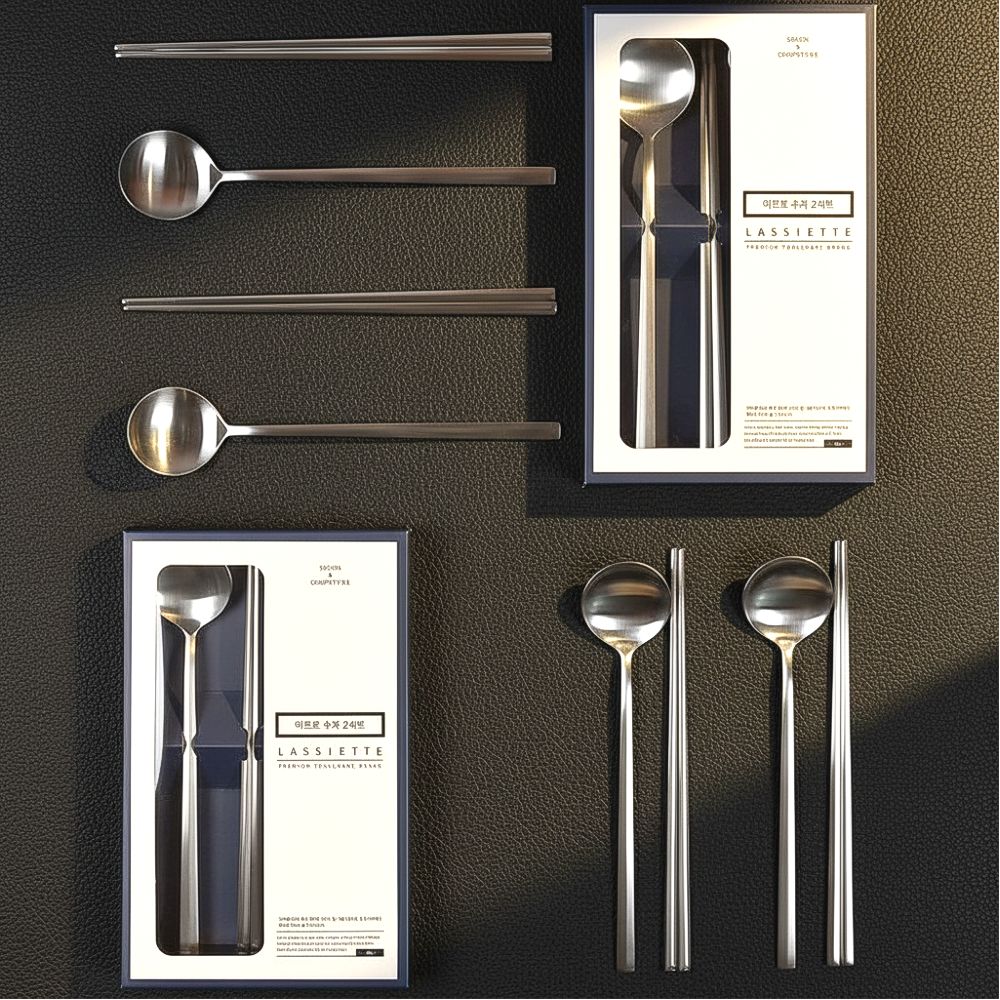 엣지바이브 이브로 국산 스테인레스 수저세트 숟가락+젓가락 2인세트 15,810원