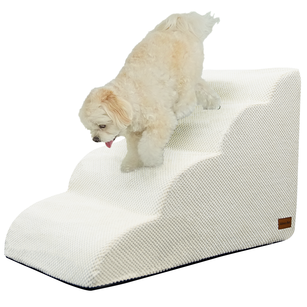 올미오펫 구름패브릭 곡선 강아지 계단, 크림아이보리, 1개, 현재가 79,900원