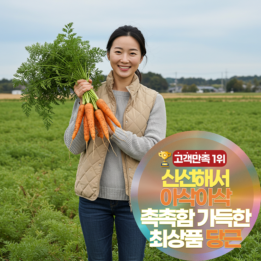 삼시세끼연구소 과즙가득 햇 제주 구좌 당근 흙당근, 1개, 10kg(최상품 특) 59,900원