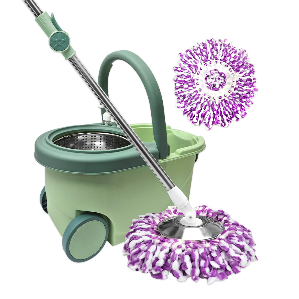 플렌티 통돌이 고급 핸드스핀 플래티넘 스텐 대걸레 1개 세트, 회전 걸레 2장 35,900원