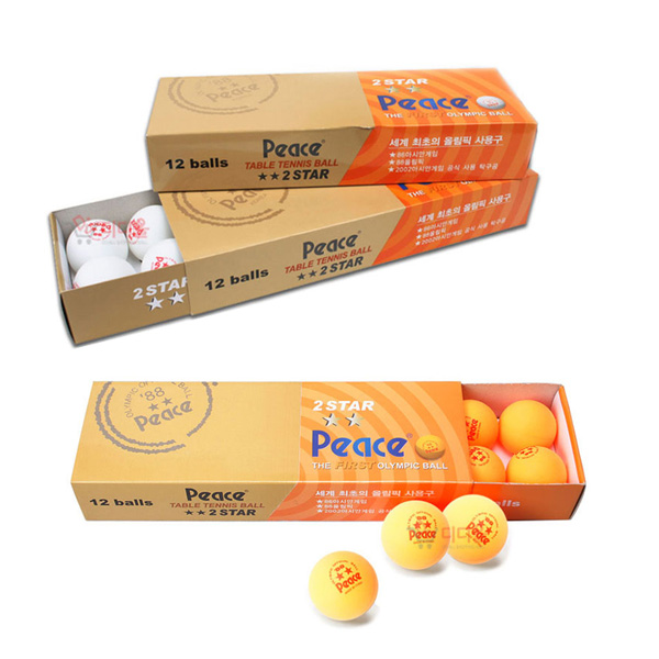 피스 2성 탁구공 12입 화이트/오렌지_연습용 6,950원