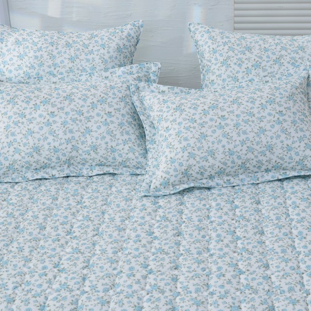 국산 리빙캐슬 로사가든 마이크로모달 이불 + 패드 + 베개커버 세트 87,800원