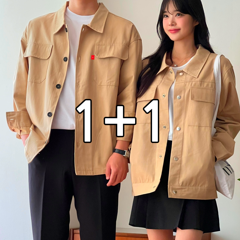 [1+1] 2장 묶음 이브컴퍼니 남성용 오버핏 면 코튼 트러커 자켓 (5003-2) 77,820원