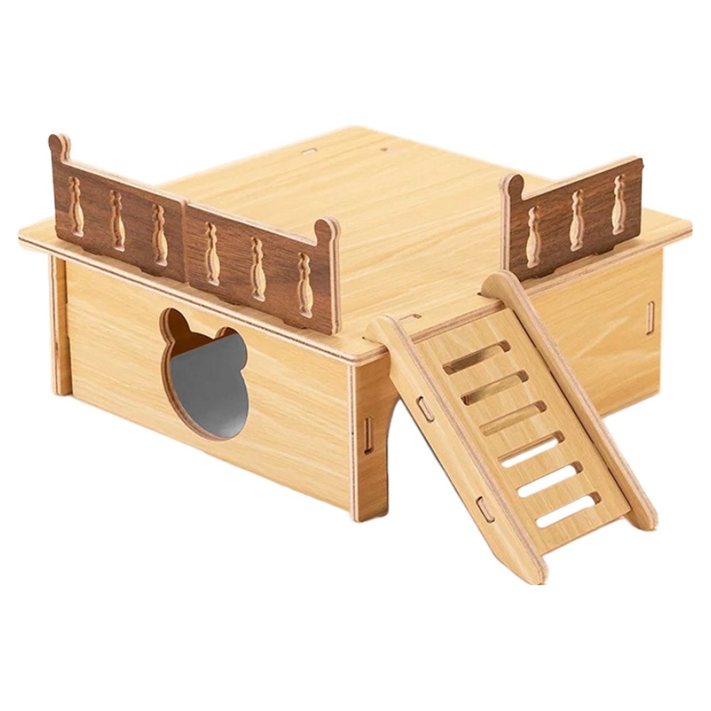 햄스타일 햄스터 멀티레이어 은신처 28 x 21 x 12.5 cm LY-105, 1개, 나무색 7,800원