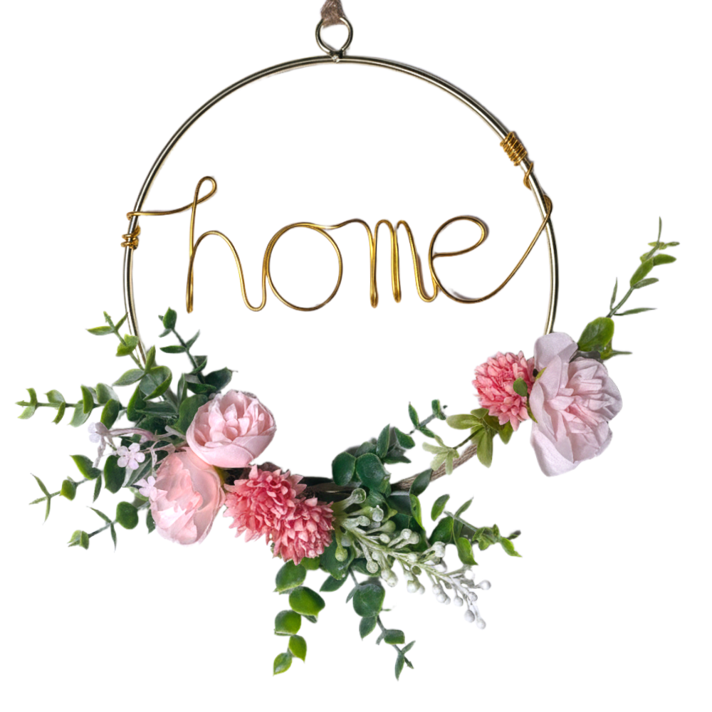 꼬시나살롱 라넌큘러스 골드링 레터링 리스 20,900원