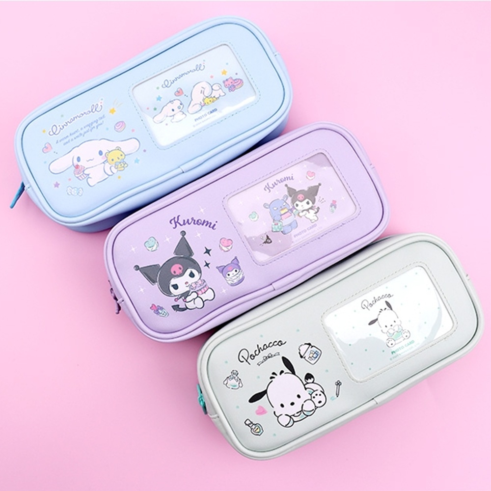 산리오 필통 펜슬 케이스 파우치 사각 초등학생 큰 포토 카드 캐릭터 필통 13,900원