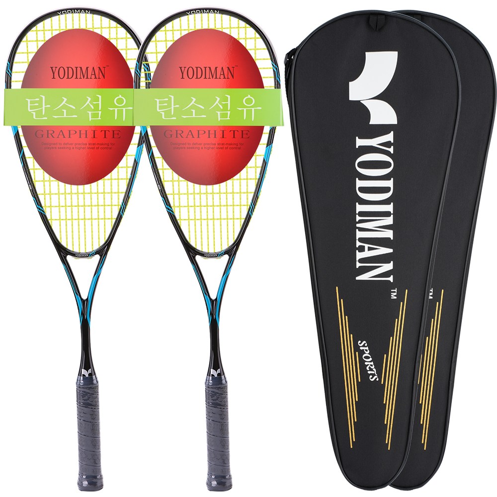 YODIMAN프로 스쿼시라켓 풀 카본 초경량 대학생 남녀 초보2P+2P풀커버 162,000원