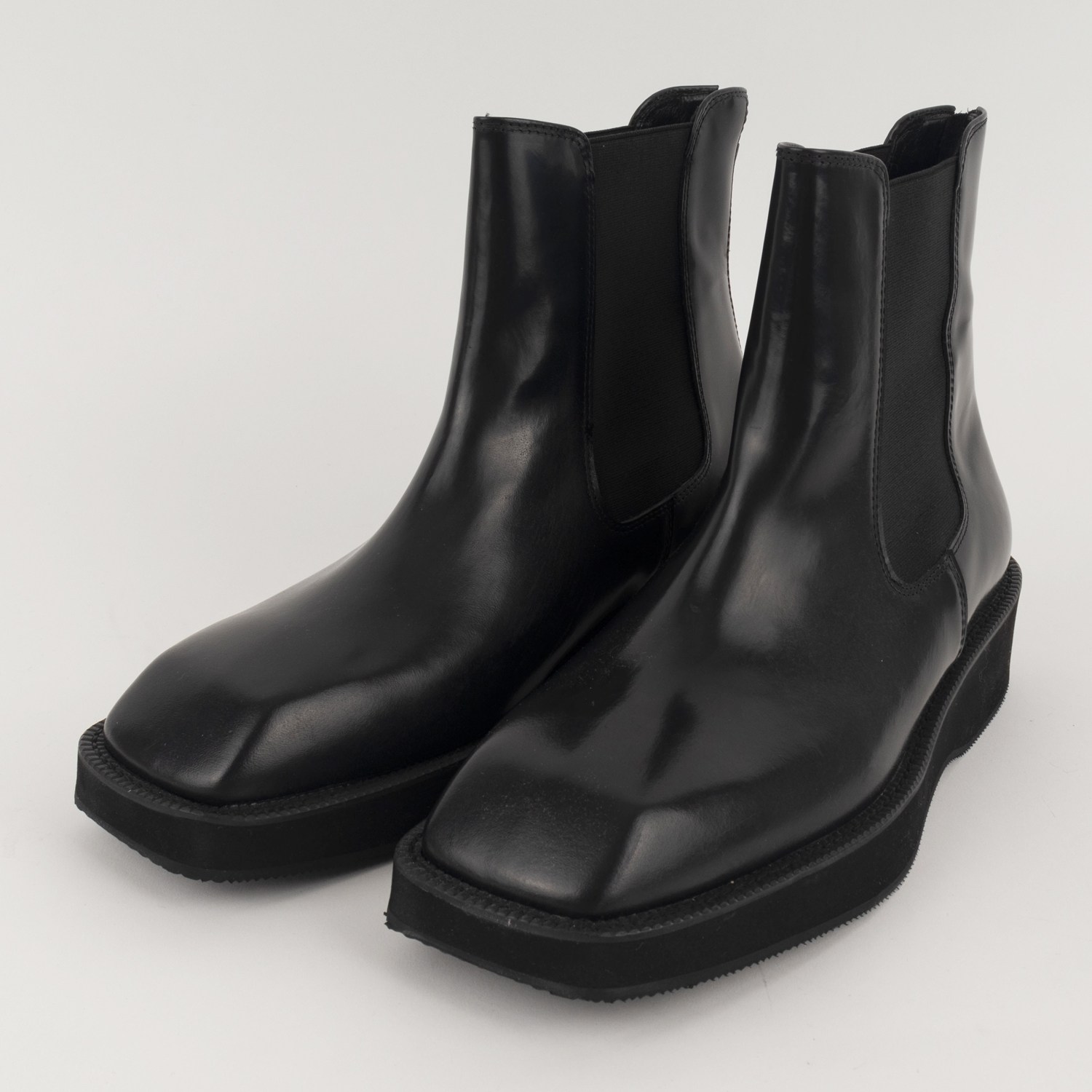 [남자의품격] 고퀄 수제화 소가죽 스퀘어토 키높이 블랙 유광 첼시부츠 8size 148,000원