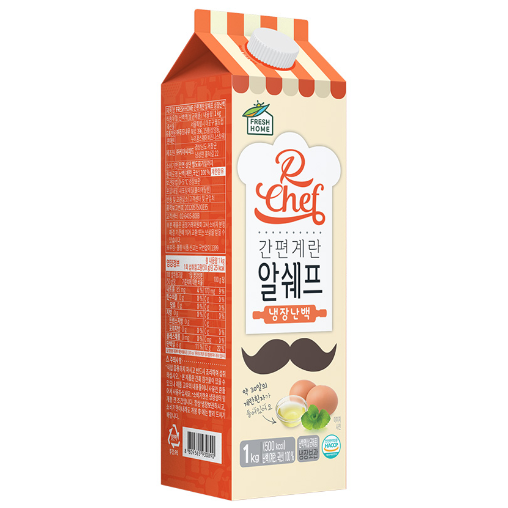 프레쉬홈 알쉐프 냉장 살균난백, 1개, 30구 12,150원