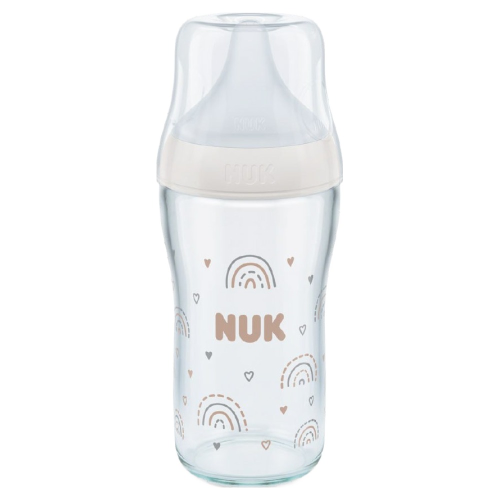 누크 유아용 퍼펙트매치 유리젖병 + 젖꼭지 M 세트, 레인보우, 230ml, 1세트 21,900원