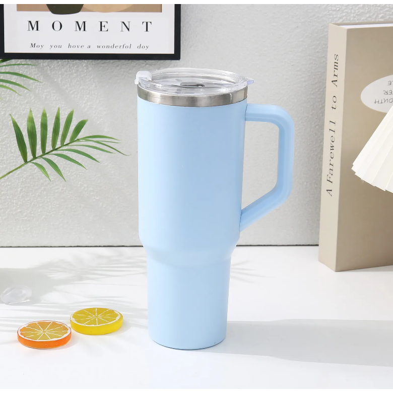 1.18리터 대용량 스텐 텀블러+빨대 포함 손잡이 보온 보냉병, 1개, 1200ml, 민트(빨대포함) 24,000원