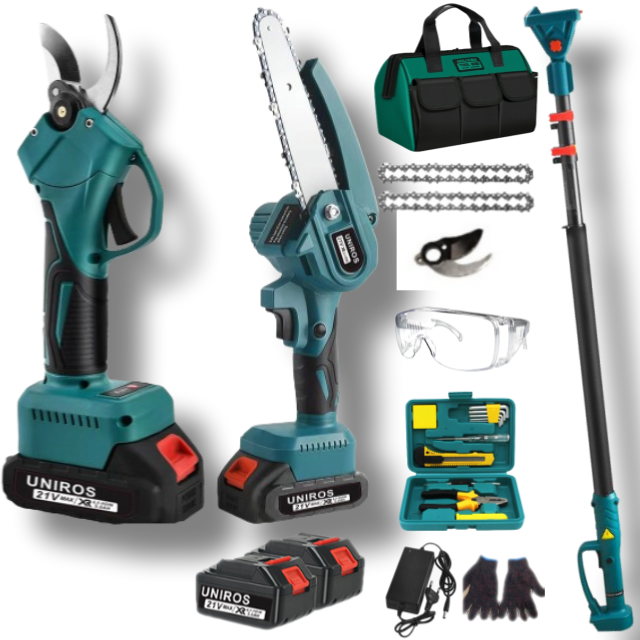 유니로스 충전 전동 전지가위 전동톱 체인톱 무선 고성능 나무 가지치기 258,000원
