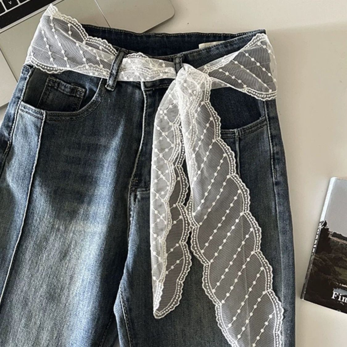 레이스 허리 스카프 롱 타이 스카프 헤어 밴드 머리 리본 9,900원