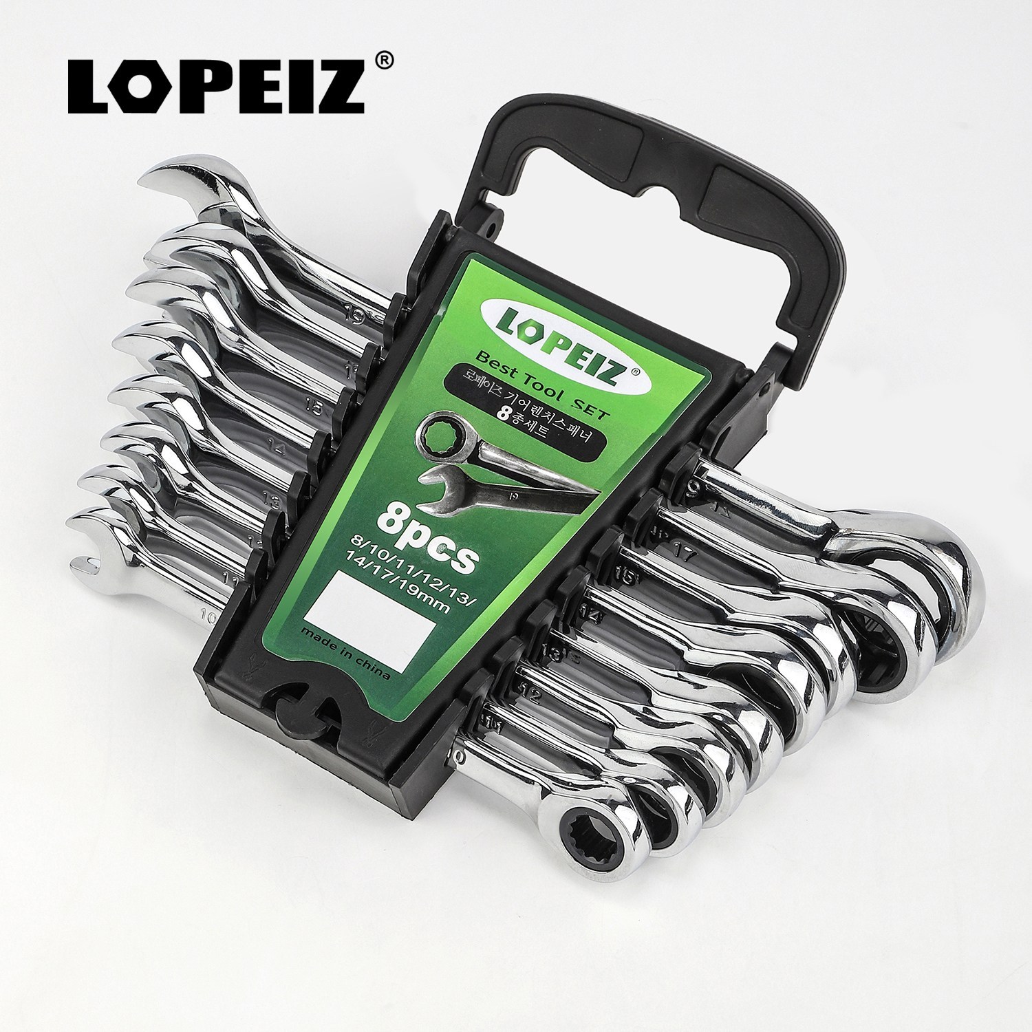 LOPEIZ 로페이즈기어라쳇렌치 스패너세트 8PCS 1세트 8개, 1개 24,800원