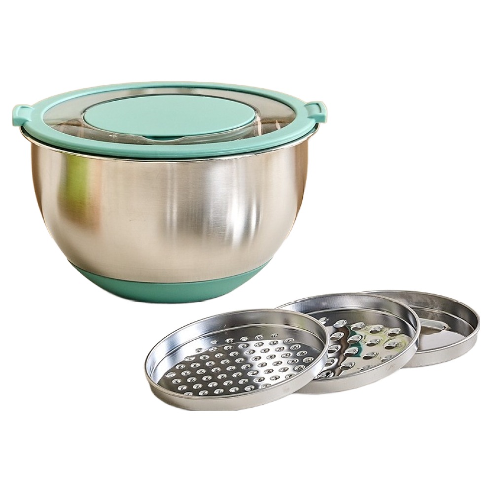 모던하우스 홈쿡준비 멀티강판 및 뚜껑믹싱볼 그린 세트 2.8L, 믹싱볼 + 강판 3p + 뚜껑, 1개 16,030원
