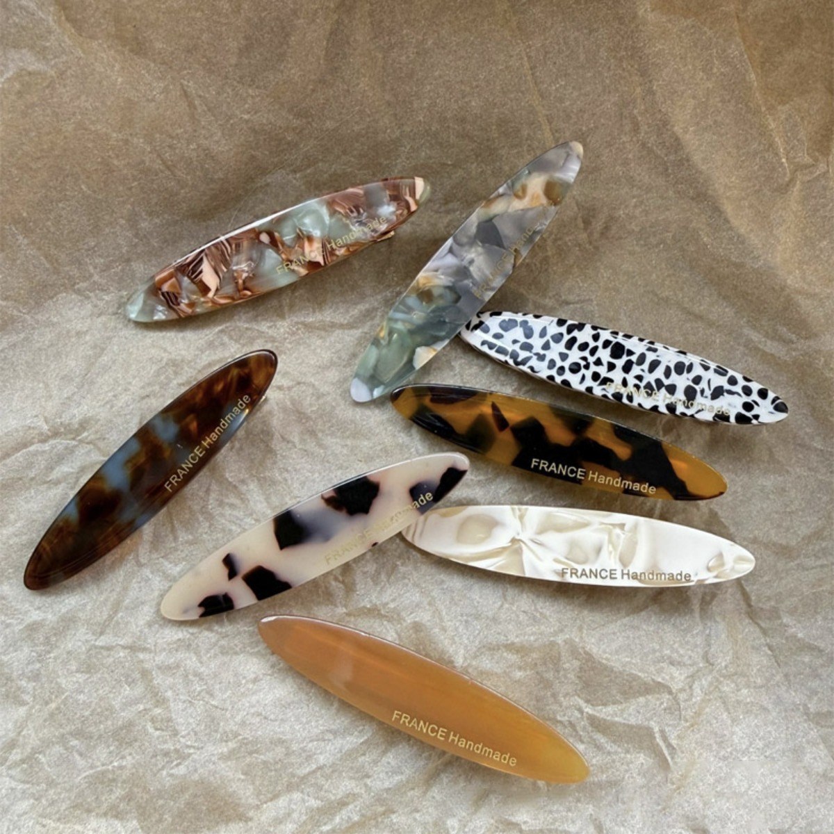 리츠제이 여성 프렌치 헤어핀 일자 옆머리 슬림 집게핀 8개세트 12,900원