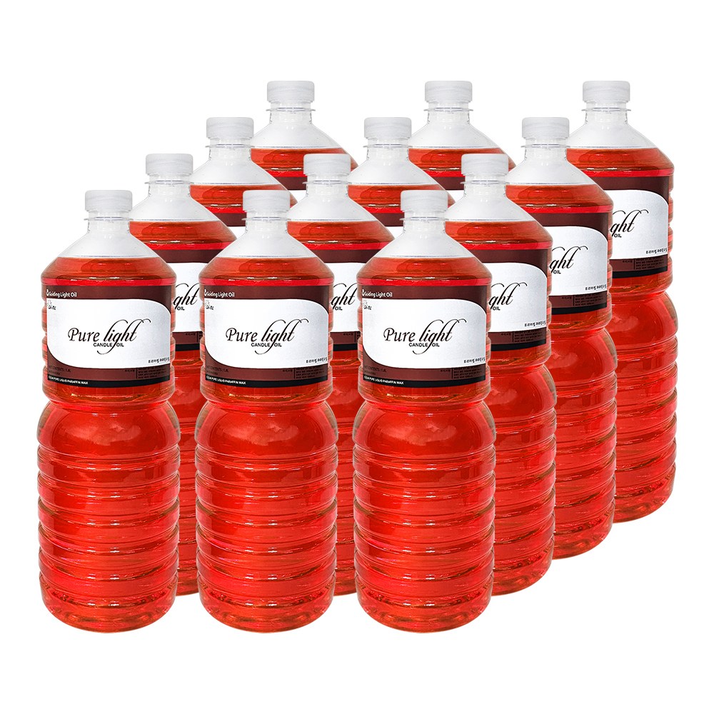파라핀 오일 1.8L 12병 X 깔때기 5개 (국내제조 캠핑용 램프 캔들용 오일 무드용 악취제거용), 1.8L, 1개, 빨강 70,500원