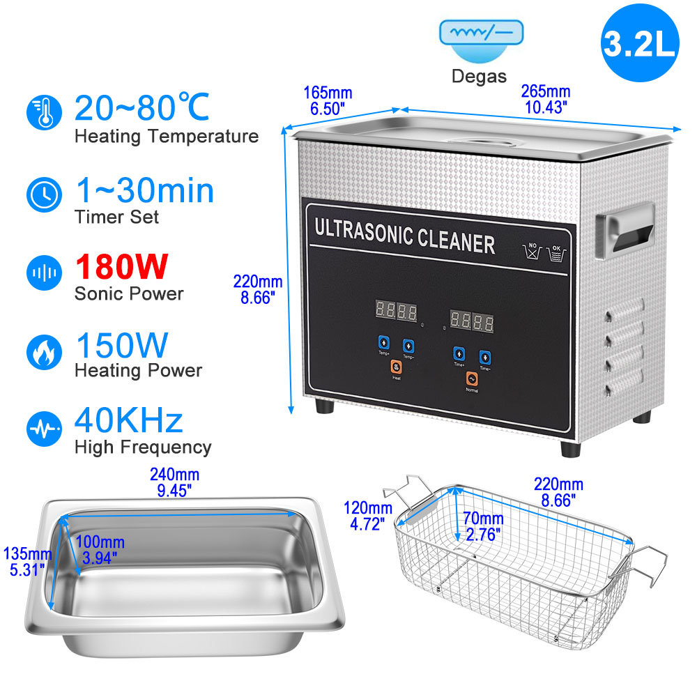 초음파세척기 휴대용 초음파 세척기 세척 기계 가열 600W 욕조 EU 영국 플러그 1L 2L 3L 6L 10L 22L 30L 100,240원