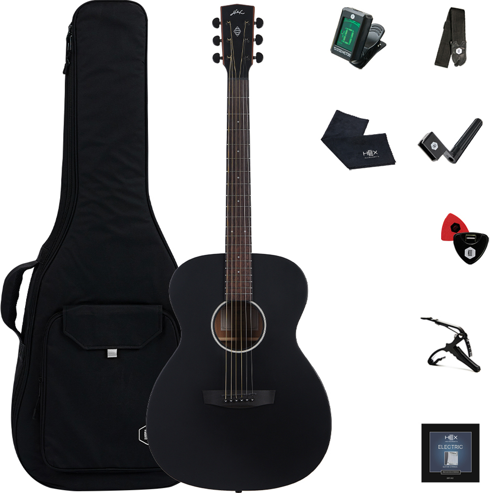 헥스 어쿠스틱 기타 + 구성품 7종 + 피크 세트, HEX F70 M/BT, 블랙탑 무광(기타), 랜덤발송(피크), 1개 169,000원