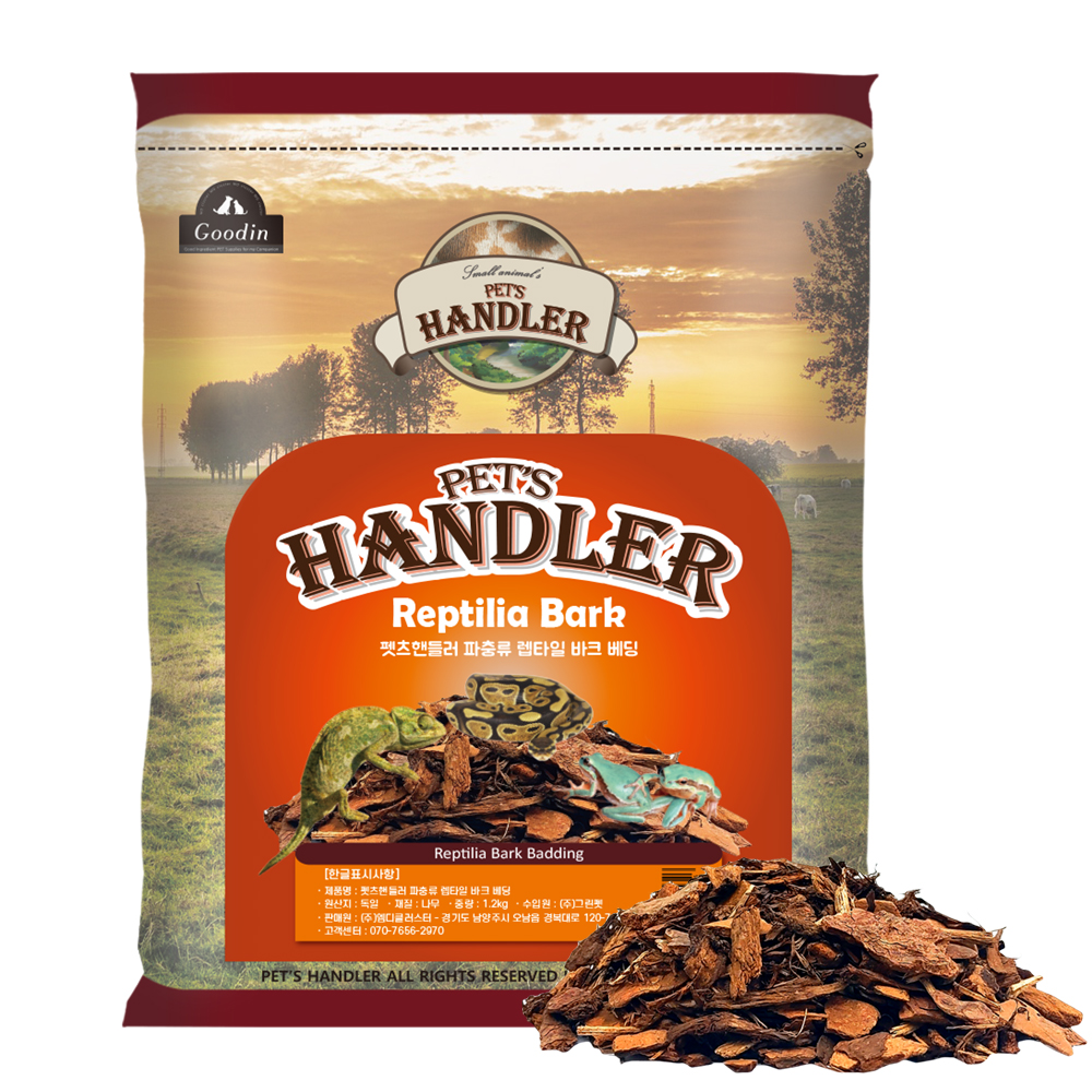 펫츠핸들러 파충류 렙타일 바크 베딩 1.2kg, 혼합색상, 1개 7,800원
