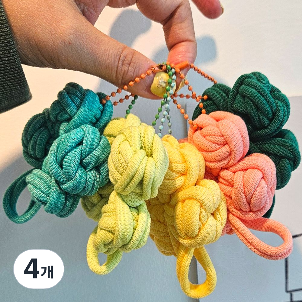 두루살림,, 양말목 네잎클로버 키링 만들기 미술수업 DIY, 4개, 혼합세트(5개) 36,600원