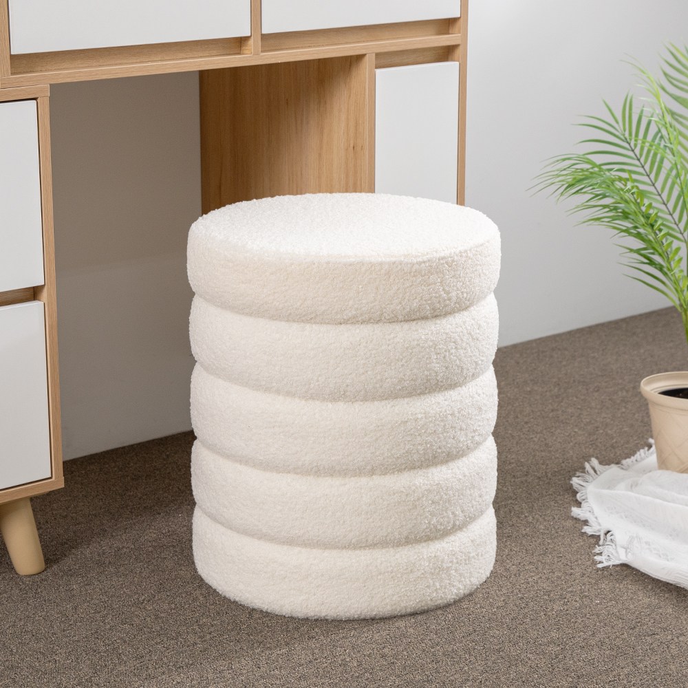 홈즈 수납 스툴 간이 보조 사이드 패브릭 화장대 의자 39,900원