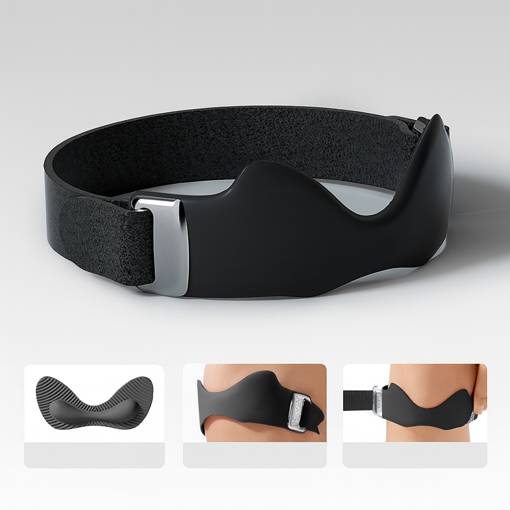 OnB V자형 실리콘 슬개건 무릎 보호대 관절 안정 3D 입체 압박 벨크로, 1개, 블랙(Black) 5,500원