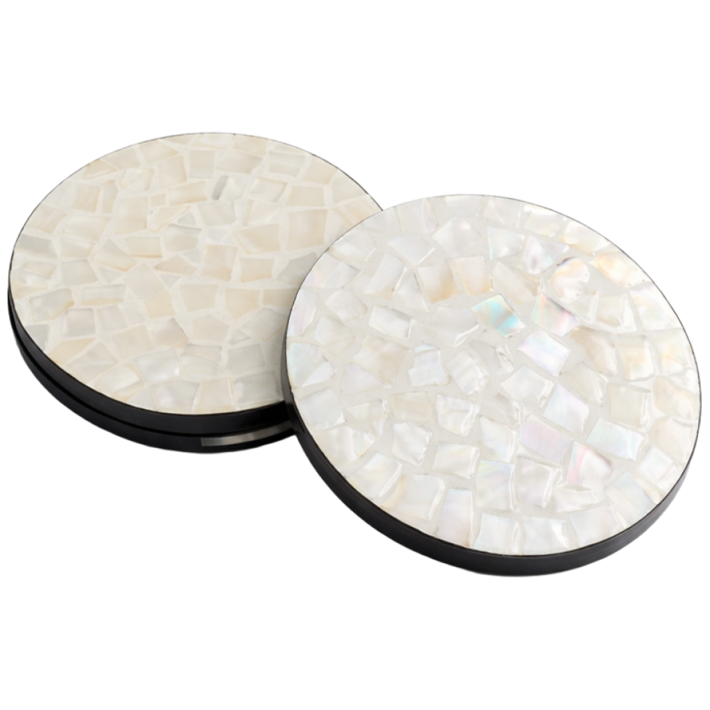 가든랩 수제 자개 코스터, 1개, 화이트 12,000원