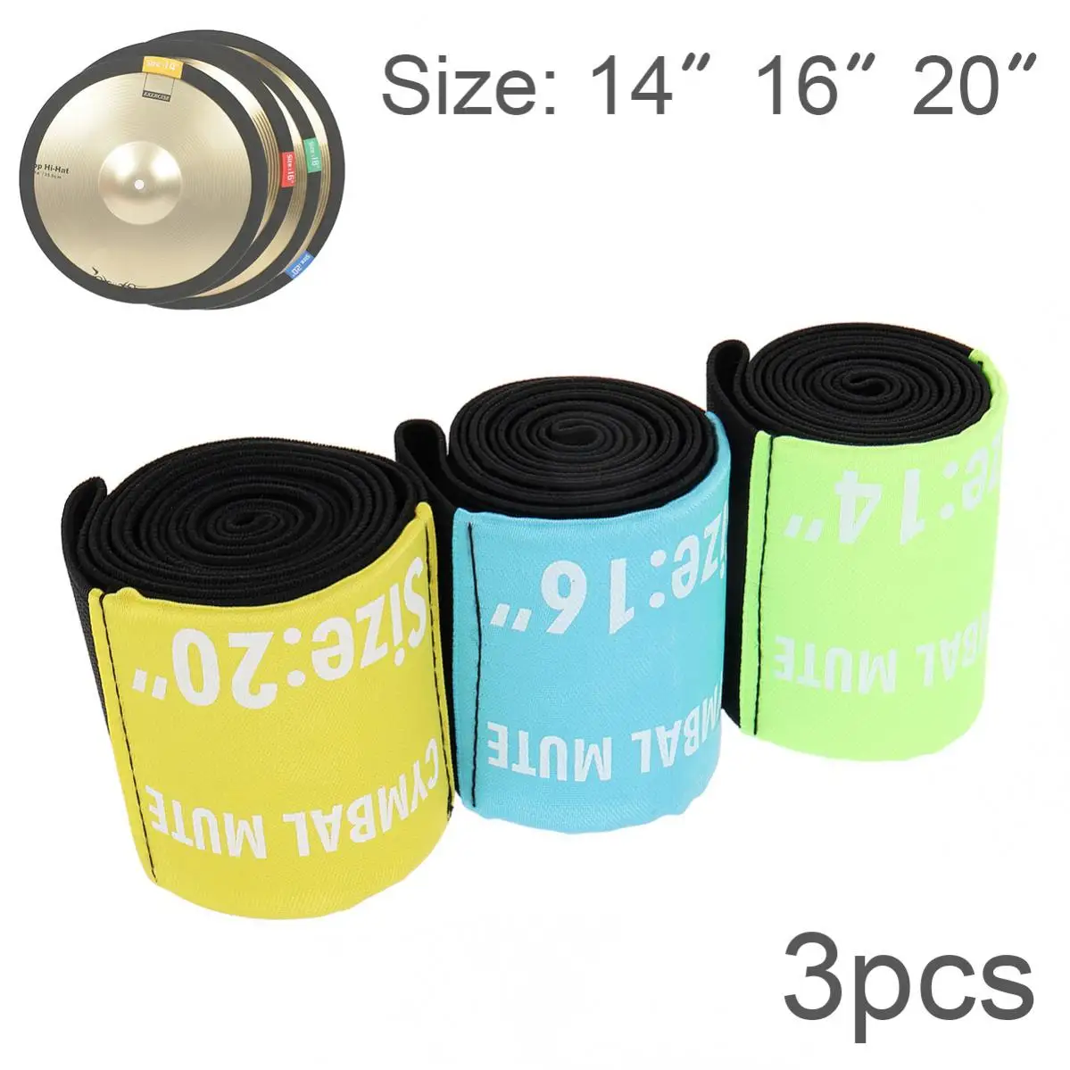 심벌 음소거 서클 링 드럼 세트, 하이햇 연습 소음기, 14 인치, 16 18 20 21,100원