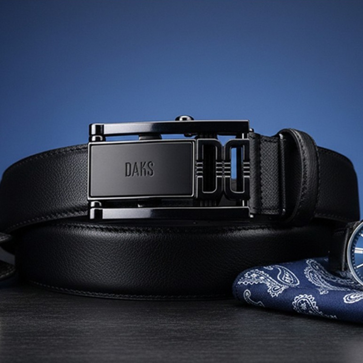 [백화점 정품 AS+선물포장] 닥스 블랙 무광 DD 로고 소가죽 자동 벨트 138,000원