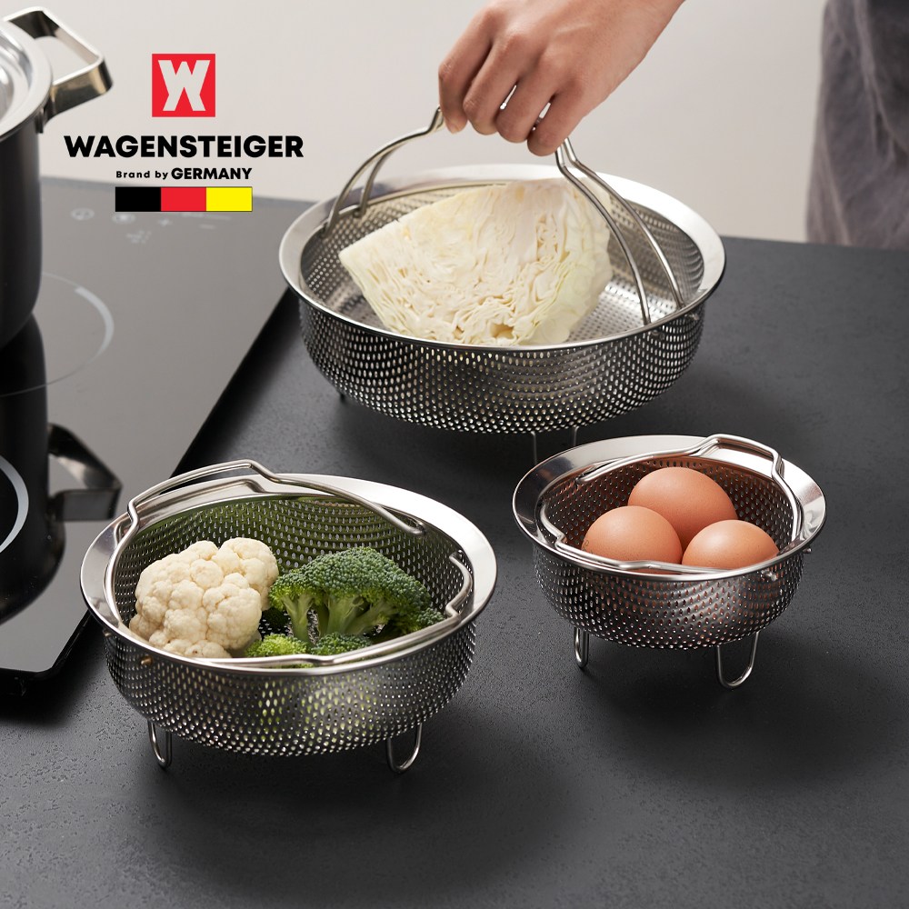 [Original] 바겐슈타이거 스텐304 펀칭 찜기 3종 택일 /냄비에 쏙/오븐,에어 프라이어 사용 가능/착색냄새 배임적음/양방향손잡이, 1개 45,180원