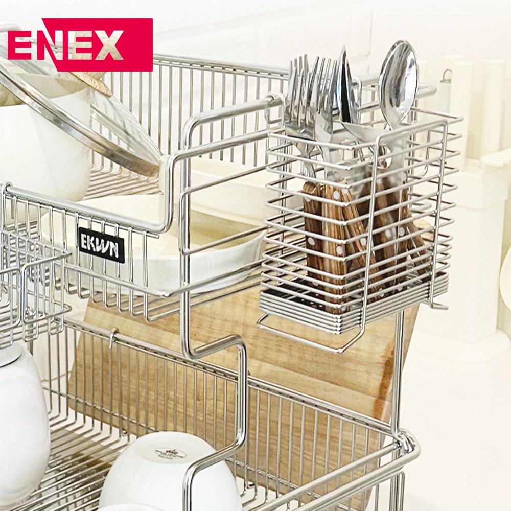 에넥스 식기건조대 수저통 304스텐 2구수저통 물빠짐통, 단품, 1단 18,000원