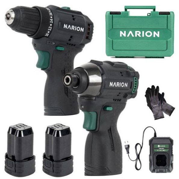 KC인증 나리온 콤보 16.8V 전동 드릴 + 임팩드릴 드라이버 + 배터리2개 세트, 무선 충전 narion 공구 임팩트 임펙 스크류 소형 가정용 미니 narion 인테리어조립, 1세트 151,200원