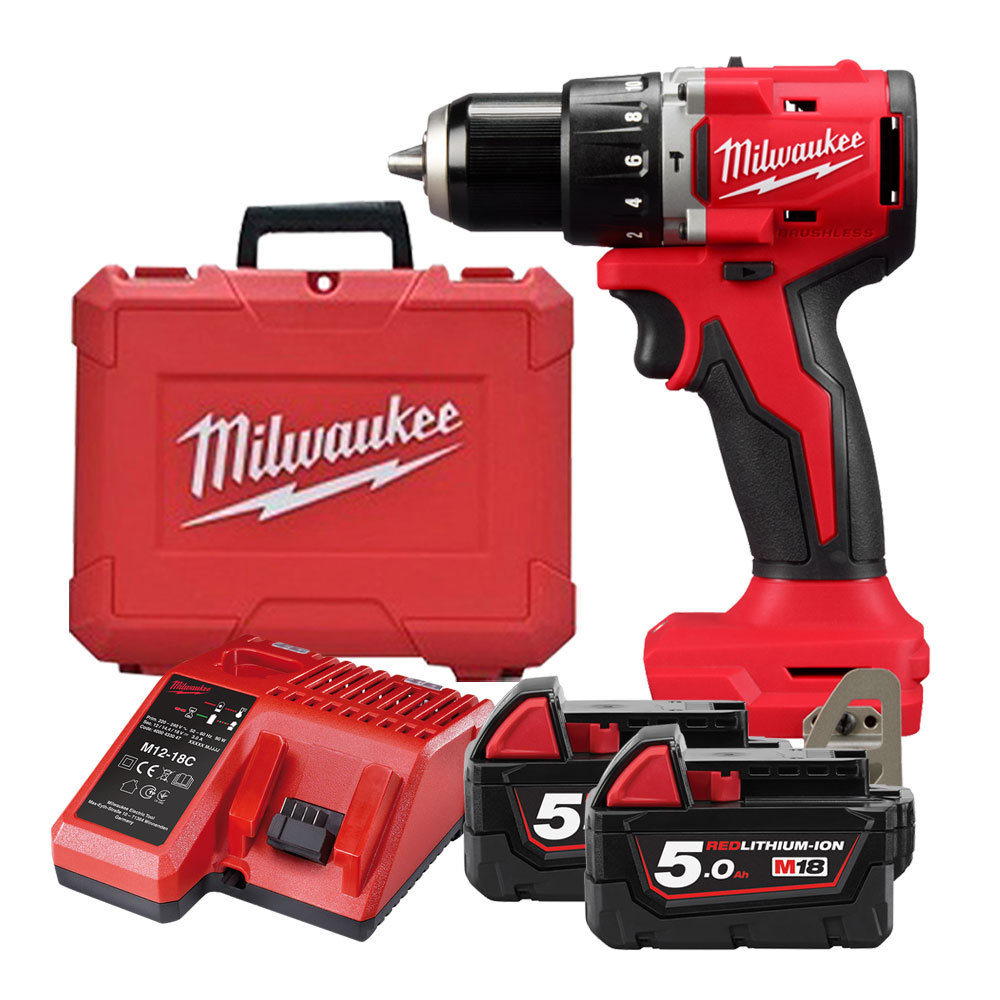 밀워키 M18 BLPDRC-502C 충전 해머드릴 18V 5.0Ah 배터리 2개세트  M18 CBLPD 후속모델 324,130원