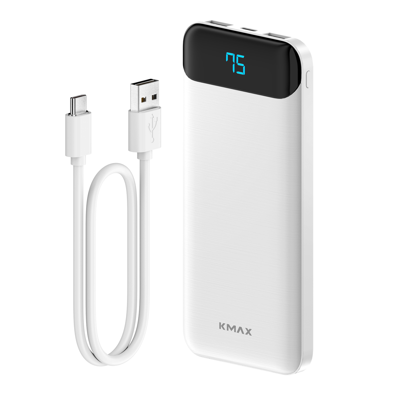 케이맥스 10W 보조배터리 10000mAh 멀티단자 + C타입 케이블 세트, JBPB-10K-25-LG, 화이트 9,100원