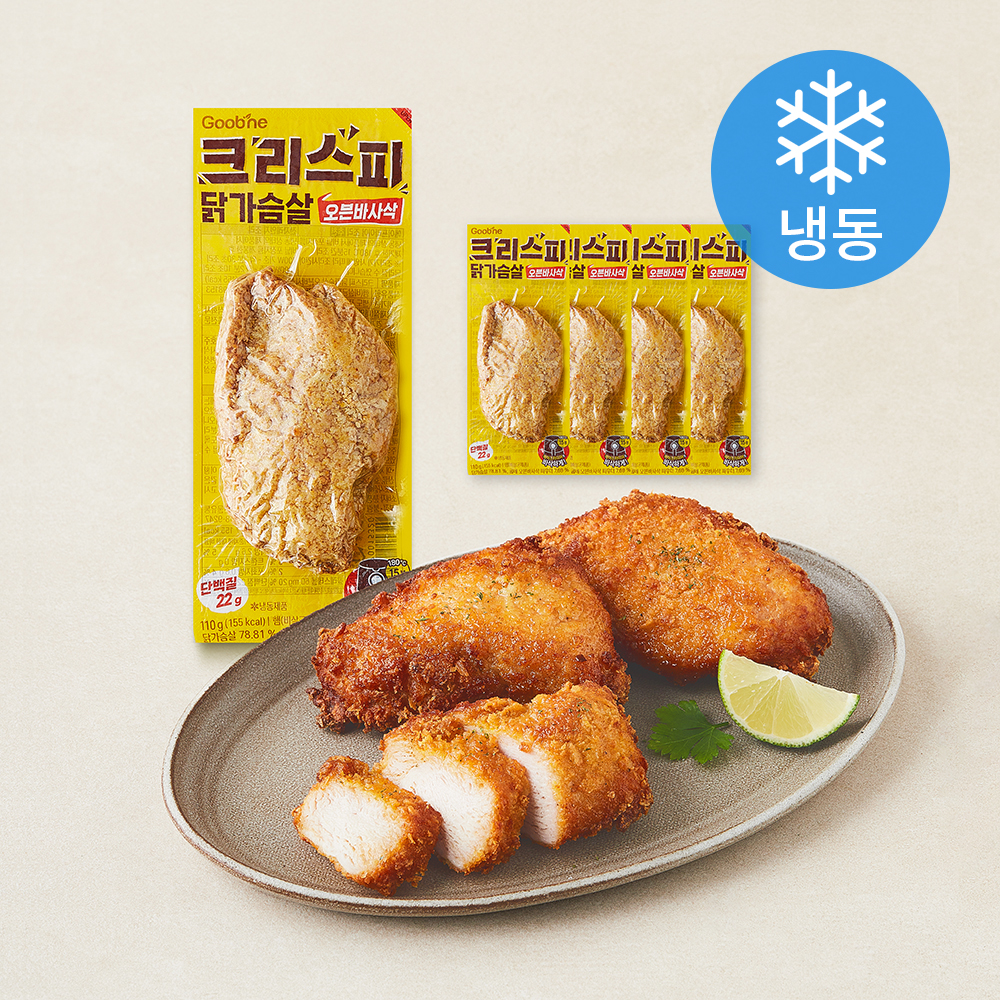[로켓프레시] 굽네 크리스피 닭가슴살 오븐바사삭 (냉동), 110g, 5개, 1개입 12,750원