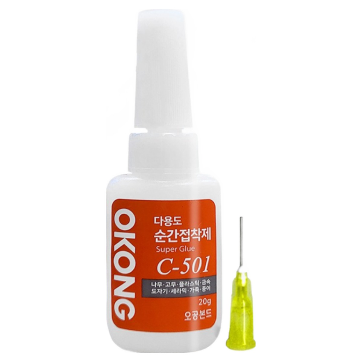 철공자 오공 순간 접착제 C501 본드 + 노즐 가죽 대리석 고무 타일 나무 금속 철 강력접착제 10,700원