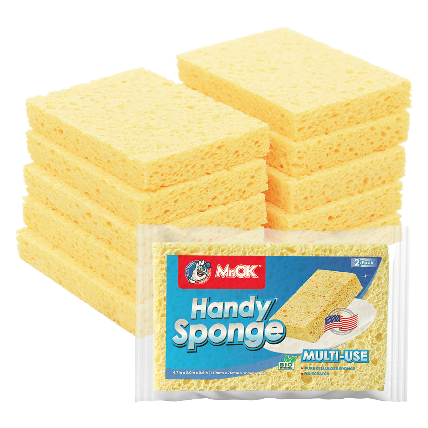 미스터오케이 셀룰로오스 수세미, 2개입, 5개 6,370원