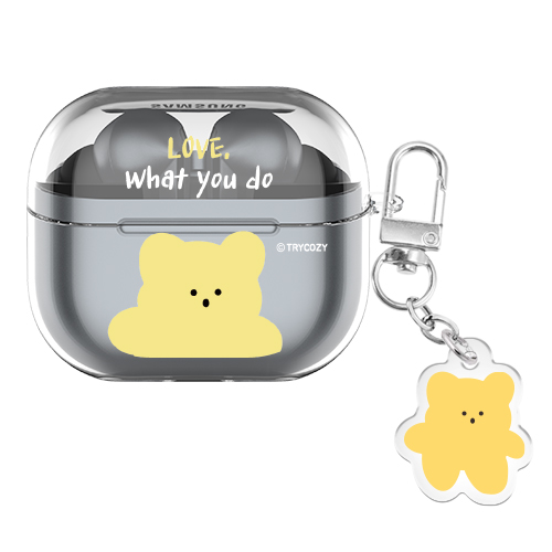 스윗베어 버즈라이브/버즈3/버즈3프로 클리어 케이스 +아크릴 키링 세트, 스윗베어-옐로우, 버즈3/버즈3프로 15,900원