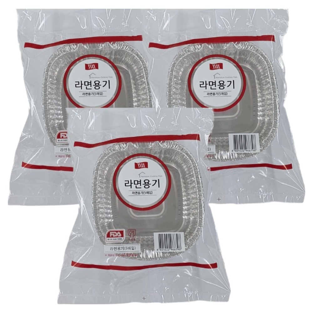 삼아삭스호일 은박 냄비 라면용기, 3개, 5개입 3,880원