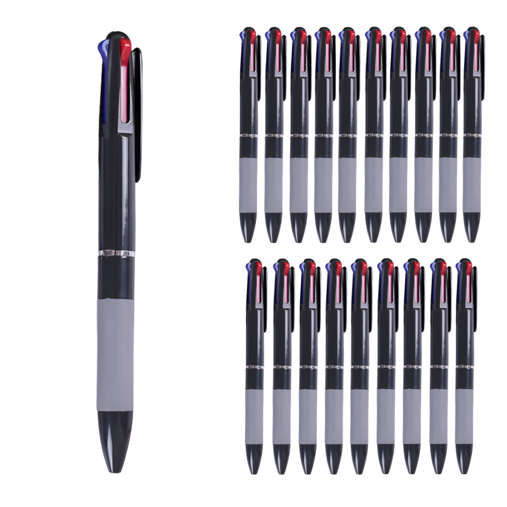 오비크 프리미엄 3색 볼펜 0.7mm, 블랙, 20개 8,900원