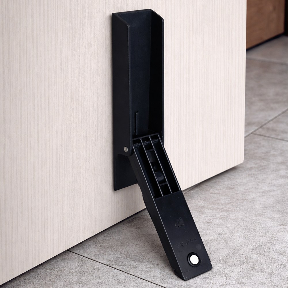 PUREGO 무타공 원터치 도어스토퍼 현관문 말굽 말발굽, 블랙, 1개 19,800원